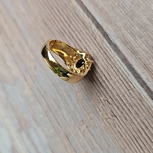 14KT YELLOW GOLD DIAMOND AND SAPPHIRE RING - Picture 11 of 15